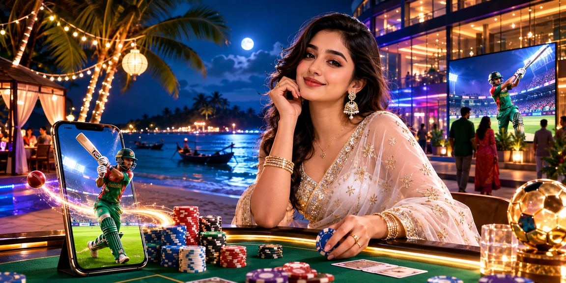 সেন্ট মার্টিনে শাড়িতে ক্রিকেট বেটিং উৎসবমুখর পরিবেশ